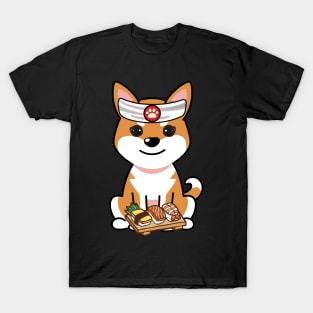 Funny orange dog is a sushi chef T-Shirt